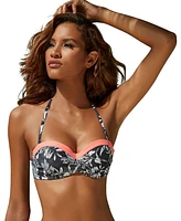 Lascana Women's Printed Bandeau Bikini Swimsuit Top