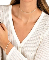 By Adina Eden Cubic Zirconia Princess Tennis Choker Necklace