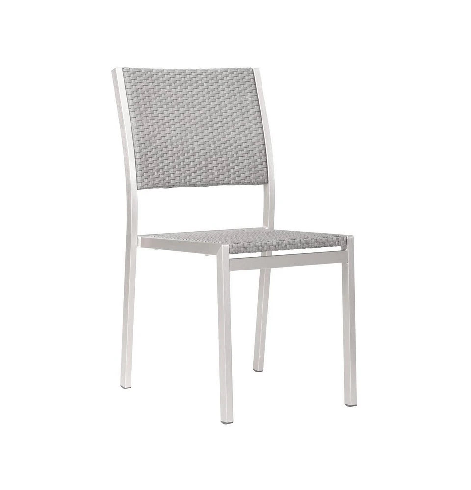 Modern Aluminum Armchair Set of Two for Patio or Dining Area