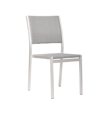 Modern Aluminum Armchair Set of Two for Patio or Dining Area