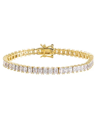 By Adina Eden Cubic Zirconia Princess Cut Tennis Bracelet