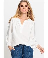 Olsen Women's Solid Tunic Blouse