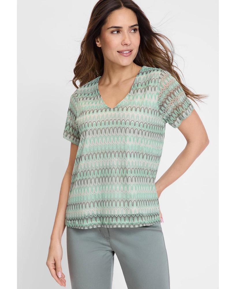 Olsen Women's Vibrant Lace T-Shirt