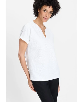 Olsen Women's Eyelet T-Shirt