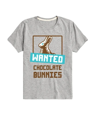 Hybrid Toddler Boys Wanted Chocolate Bunnies Easter Graphic T-Shirt