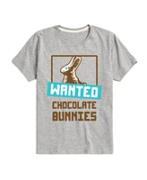 Hybrid Toddler Boys Wanted Chocolate Bunnies Easter Graphic T-Shirt