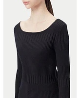 Gobi Cashmere Women's Ribbed Cotton Silk Blend Sweater