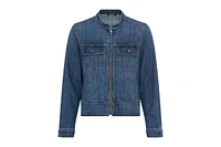 Olsen Women's Collarless Denim Jacket