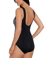 Shape Solver Sport by Mimi Flamingo Women's Leading Points Illusion One Piece Swimsuit