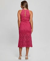 Guess Women's Nicki Crocheted Sleeveless Midi Dress
