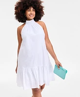 On 34th Trendy Plus Bow-Back Tiered Mini Dress, Exclusively at Macy's