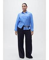 Mango Women's Pocket Linen Shirt