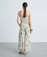 Mango Women's Printed Bow Jumpsuit