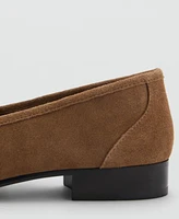 Mango Women's Buckle Leather Moccasins