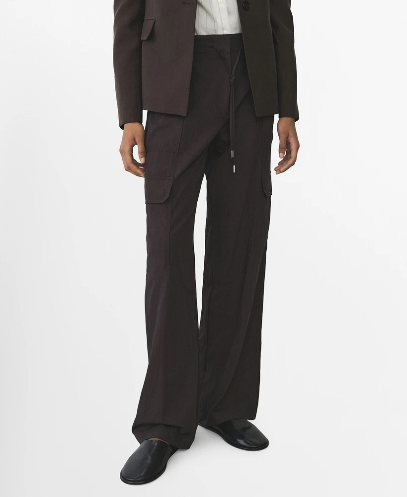 Mango Women's Soft Cargo Trousers