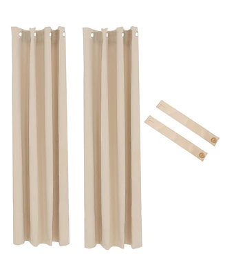 x -Inch Indoor/Outdoor Room-Darkening Curtain Panel with Grommet Top - Includes Tieback