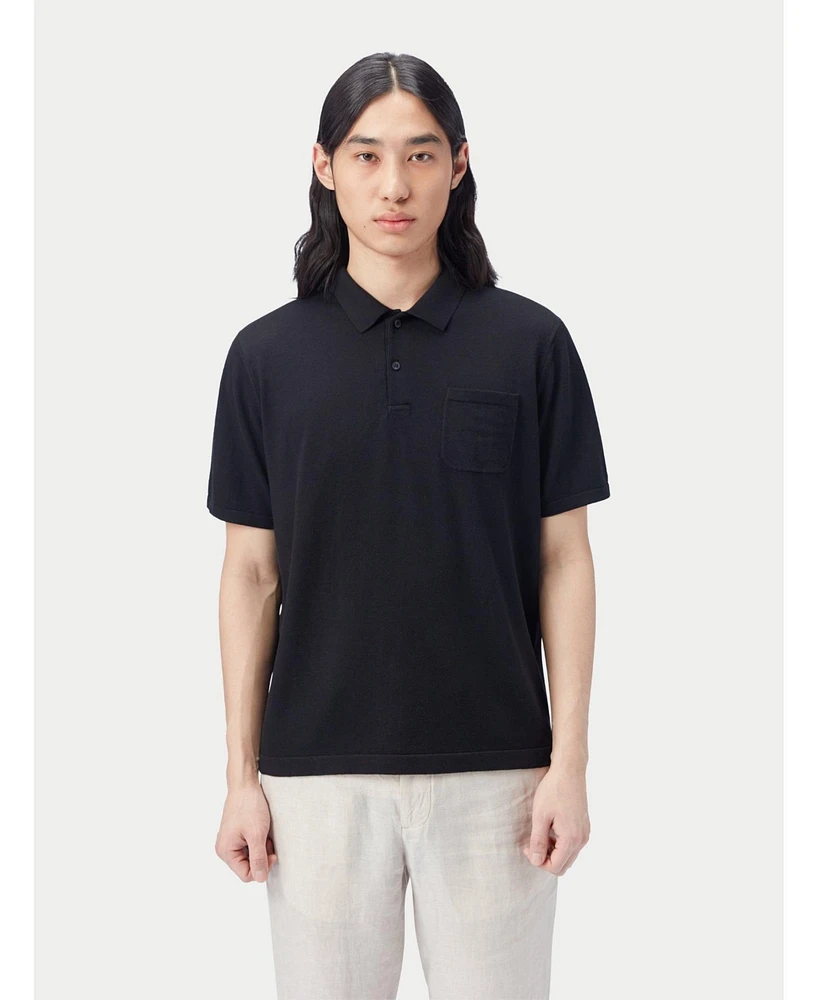 Gobi Cashmere Men's Cotton Silk Blend Polo Shirt