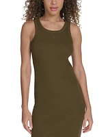 Starter Women's Cotton-Blend Ribbed-Knit Tank Dress