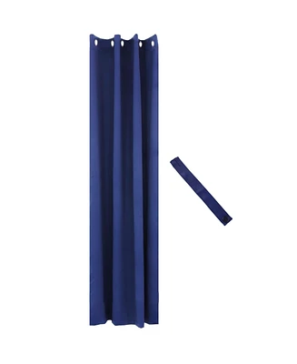 52 x 95-Inch Outdoor Blackout Curtain with Grommet Top - Includes Tiebacks Blue