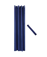 52 x 95-Inch Outdoor Blackout Curtain with Grommet Top - Includes Tiebacks Blue