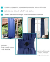 51.5 x 120-Inch Indoor/Outdoor Blackout Curtains with Grommet Top