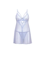 Oh La Cheri Women's Elsie Sheer Babydoll