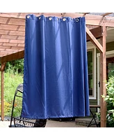 101 x 83 Inch Indoor/Outdoor Blackout Curtain with Grommet Top - Includes Tieback Blue Single Panel