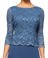 Alex Evenings Women's Lace-Bodice Gown