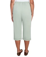 Alfred Dunner Petite Santa Fe Relaxed Crochet Hem Capri