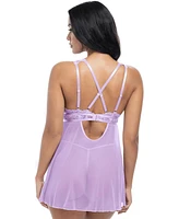 Oh La Cheri Women's Stassi Sheer Babydoll
