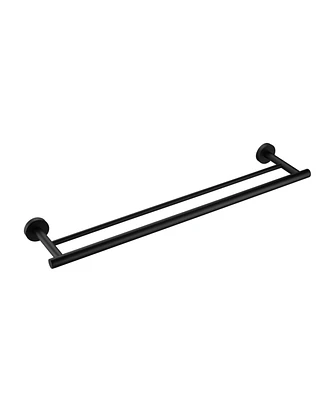 Space-Saving Double Towel Bar for Organized Bathroom Storage
