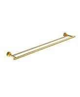 Space-Saving Double Towel Bar for Organized Bathroom Storage