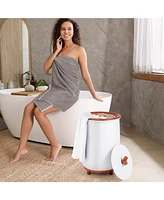 23L Large Luxury Bucket-Style Towel Warmer with Fragrant Disc Holder