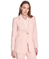 Tommy Hilfiger Women's Notched Collar One-Button Blazer