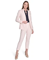 Tommy Hilfiger Women's Pinstripe Notched Collar One-Button Blazer