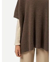 Gobi Cashmere Women's Rib-Knit Cashmere Poncho