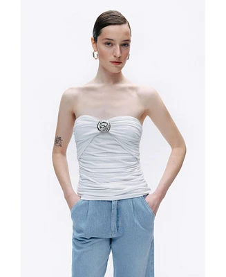 Nocturne Women's Oyster Accessory Blouse