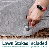 21.5” H Polyresin Landscape Fake Rock Cover