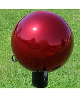 Indoor/Outdoor Reflective Mirrored Surface Garden Gazing Globe Ball with Stemmed Bottom and Rubber Cap