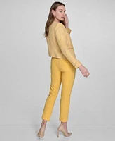 Tommy Hilfiger Womens Ruffle Front Button Up Blouse Open Front Jacket Mid Rise Ankle Pants