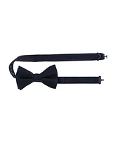 Trafalgar Men's Sutton Solid Color Silk Brace and Bow Tie Combo