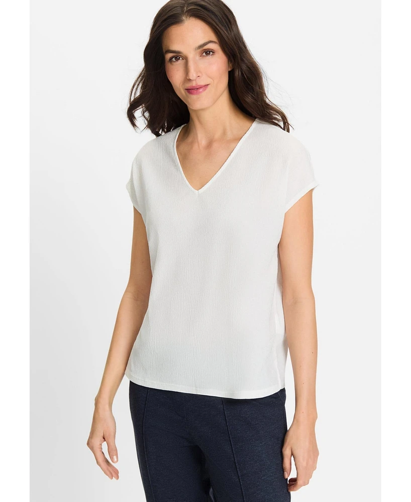 Olsen Women's Crinkle Tunic T-Shirt