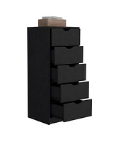 Manufactured Wood 5-Drawer Tall Narrow Dresser