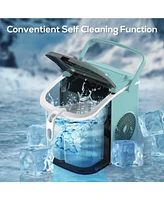Zafro Nugget Ice Makers Countertop with Soft & Chewable Pellet Portable Self-Cleaning Compact Machine 44Lbs/24H Scoop and Basket