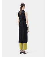 Gobi Cashmere Women's Sleeveless Silk Polo Dress