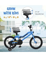16-Inch Kids Bike with Led Lights, Adjustable Seat, and Training Wheels, Lightweight for Ages 4-8