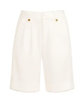 Lands' End Women's Soft Polish High Rise Pleated 10" Shorts
