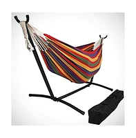 Regatta Stripe Two Person Hammock With Stand