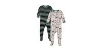 Gerber Toddler Boys 2-Pack Snug Fit Footed Cotton Pajamas