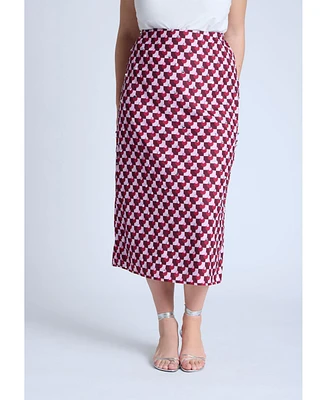 Eloquii Plus Geometric Sequin Skirt